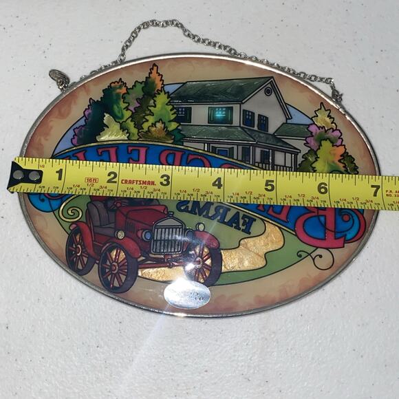 AMIA Handpainted Stained Glass Suncatcher Window Art Trinket Box Bearcreek Farms - Picture 11 of 16